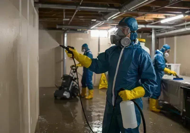 Basement Sanitization and Antimicrobial Treatment process in Watchtower, NY